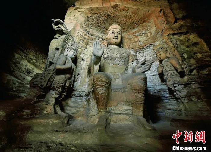 云岡石窟規(guī)模最大的洞窟第3窟。