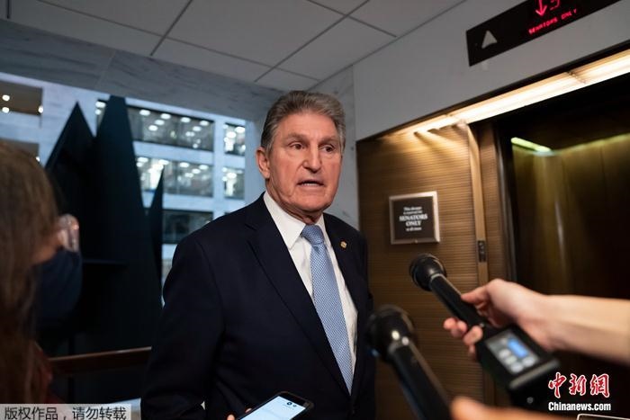 資料圖：美國民主黨籍參議員曼欽。