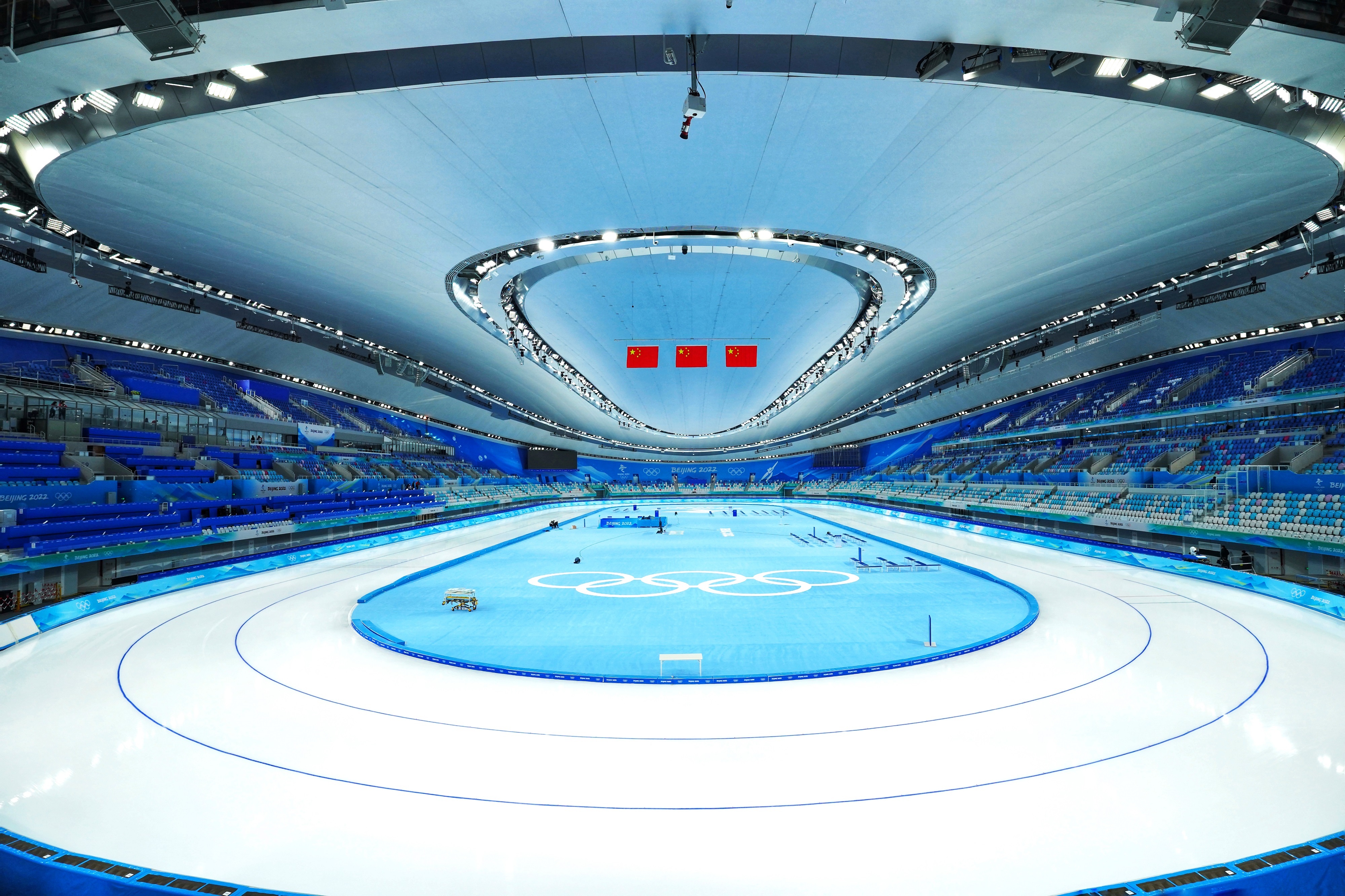 △國家速滑館，2022年1月4日，習(xí)近平總書記到這里調(diào)研。(圖/總臺國廣記者李晉拍攝)