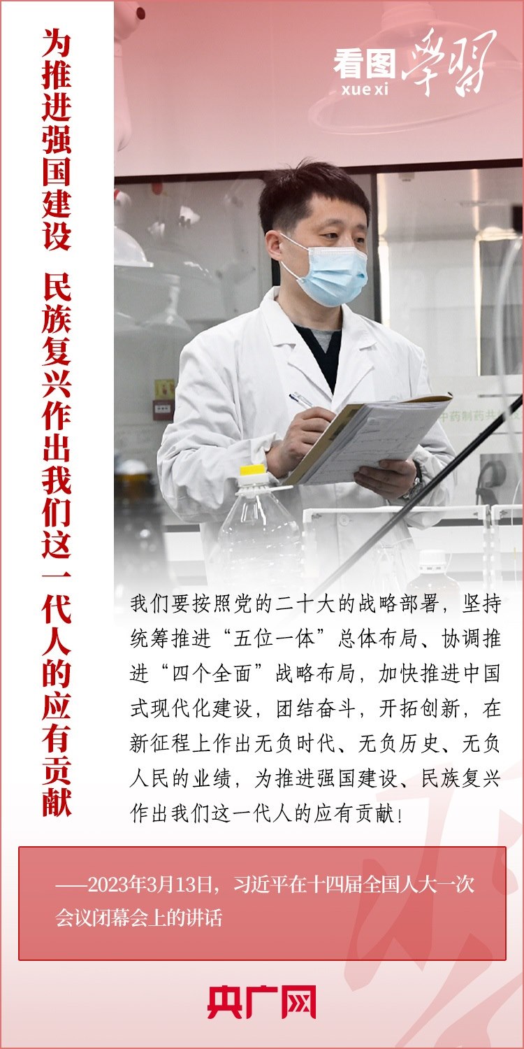看圖學習丨為推進強國建設、民族復興作出我們這一代人的應有貢獻
