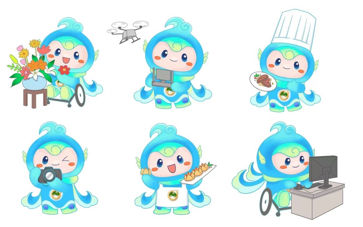 大賽吉祥物“泉能能”。濟(jì)南市籌委會(huì)供圖