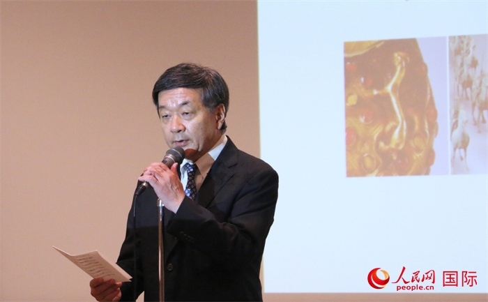 主辦方代表、富士美術(shù)館館長五木田聰致辭。（人民網(wǎng) 許可攝）