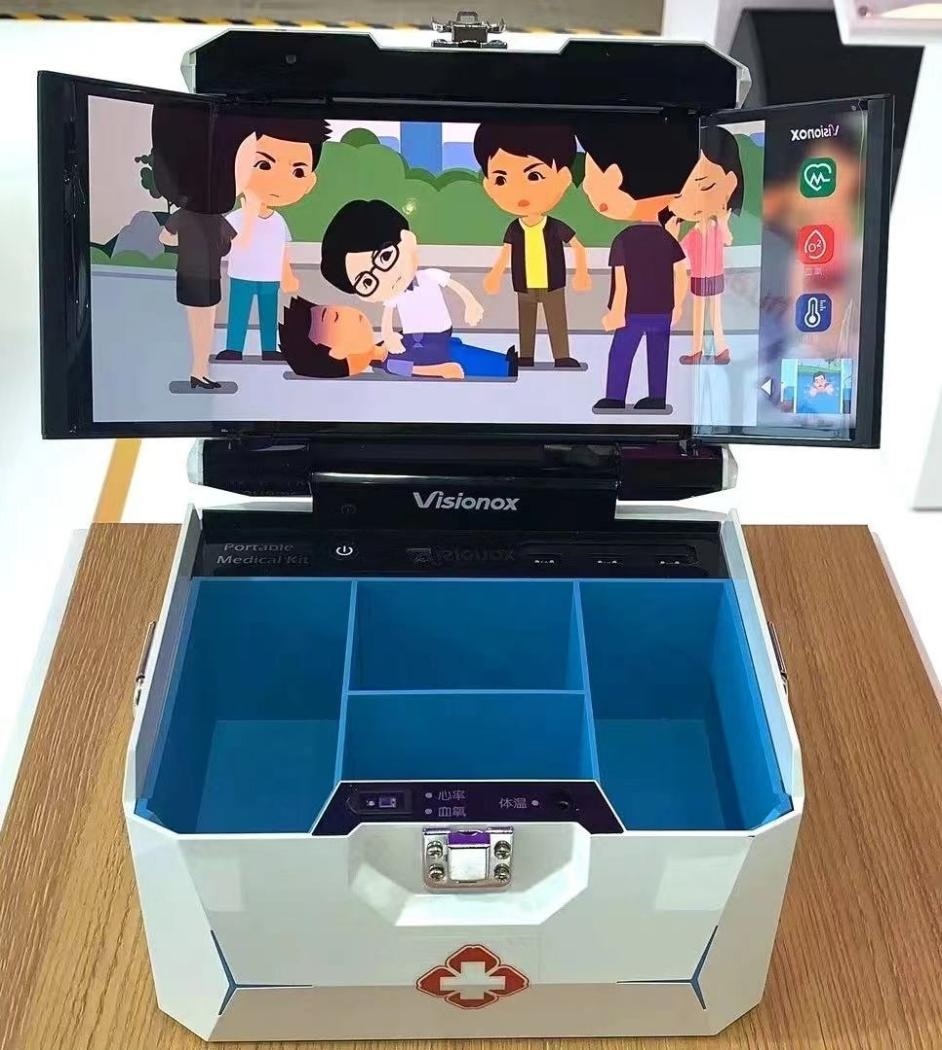 維信諾柔性AMOLED顯示便攜醫(yī)療箱。受訪者供圖