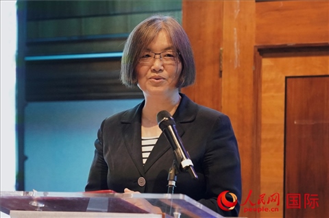 薛伶致辭。人民網(wǎng) 郭錦標(biāo)攝