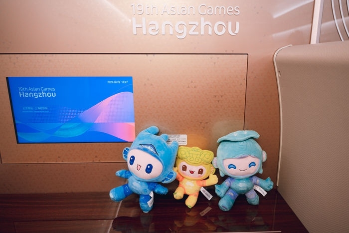 亞運(yùn)會(huì)吉祥物。上海鐵路局融媒體中心供圖