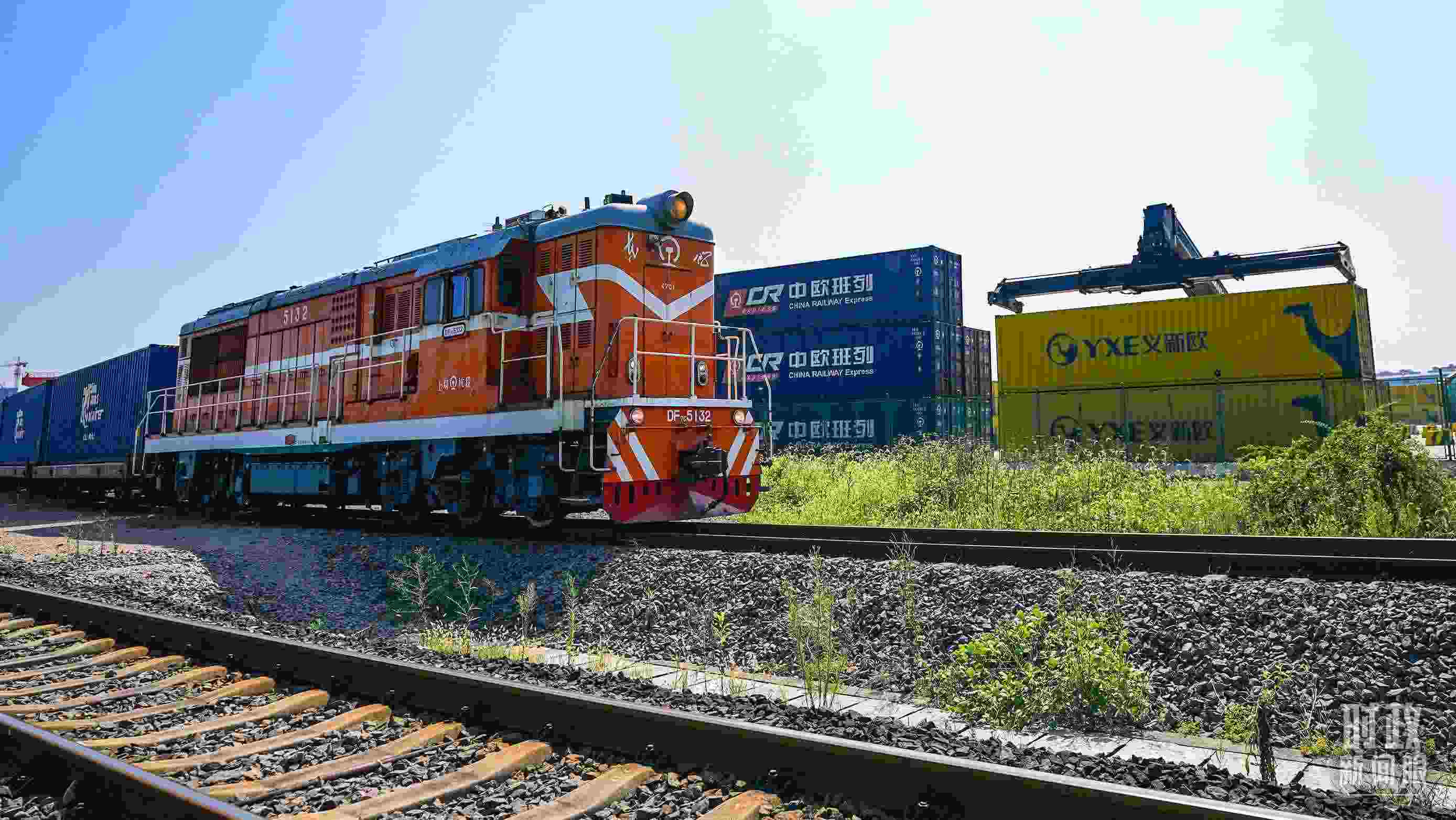 △“義新歐”中歐班列。（總臺國廣記者李晉拍攝）