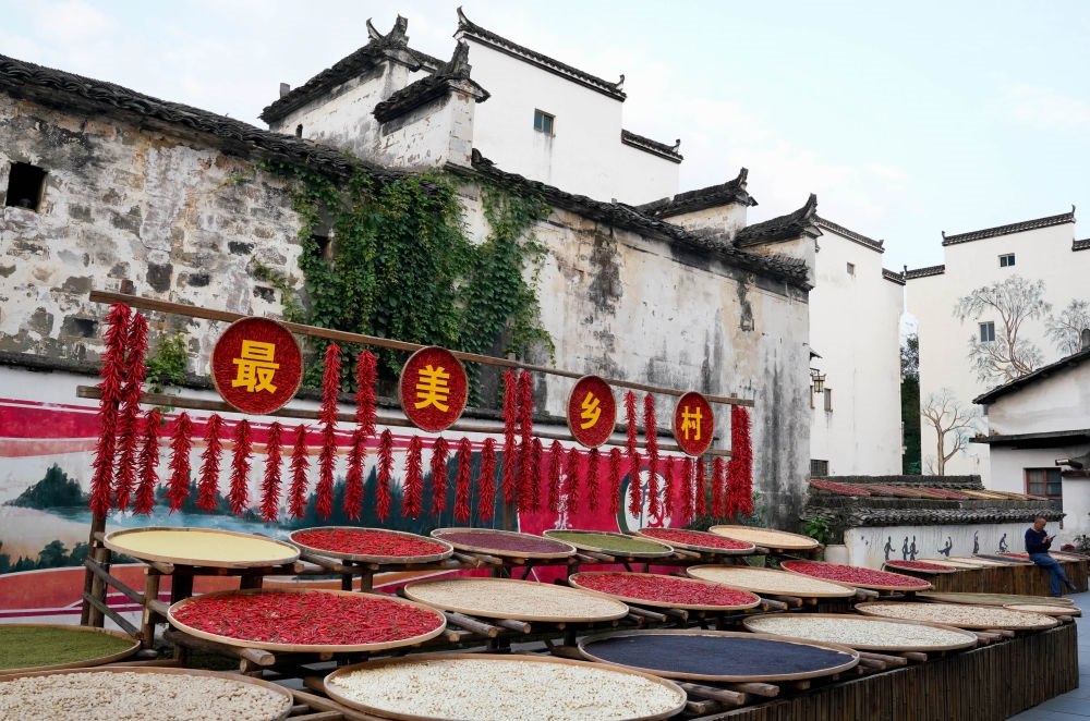 婺源縣王村石門(mén)自然村一角（2023年10月11日攝）。