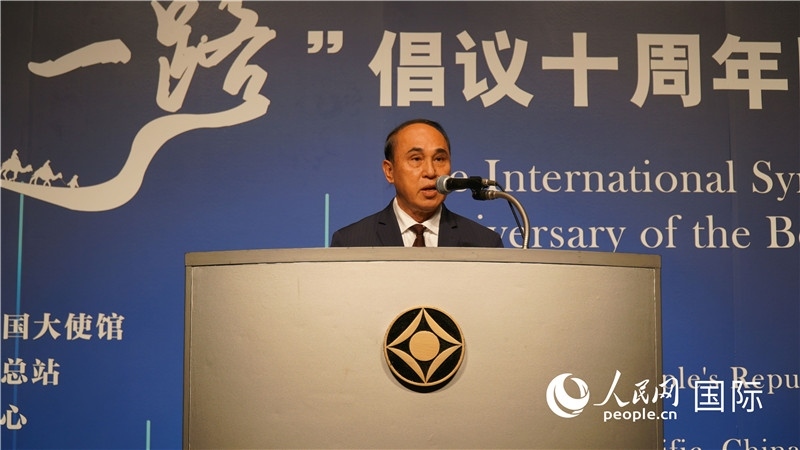 柬埔寨駐日大使圖伊瑞發(fā)言。人民網(wǎng) 蔣曉辰攝