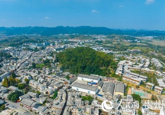 航拍舊州古鎮(zhèn)。人民網(wǎng) 陽茜攝