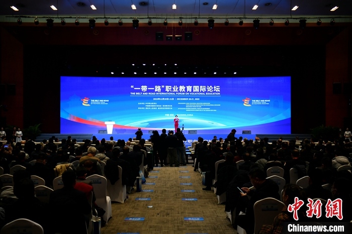 圖為 “一帶一路”職業(yè)教育國際論壇現(xiàn)場(chǎng)。 中新社記者 韓冰 攝