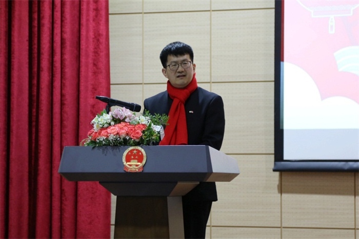 中國(guó)駐阿爾及利亞大使李健致辭。中國(guó)駐阿爾及利亞大使館供圖