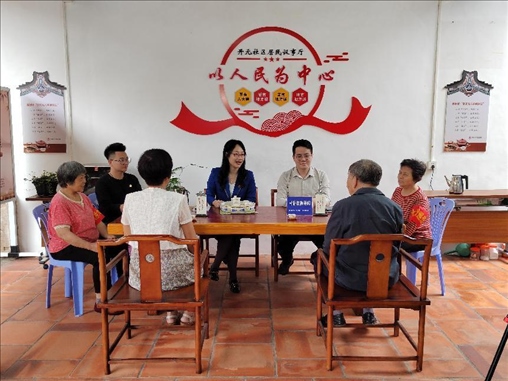 “茶文化六步調(diào)解法”調(diào)解現(xiàn)場。