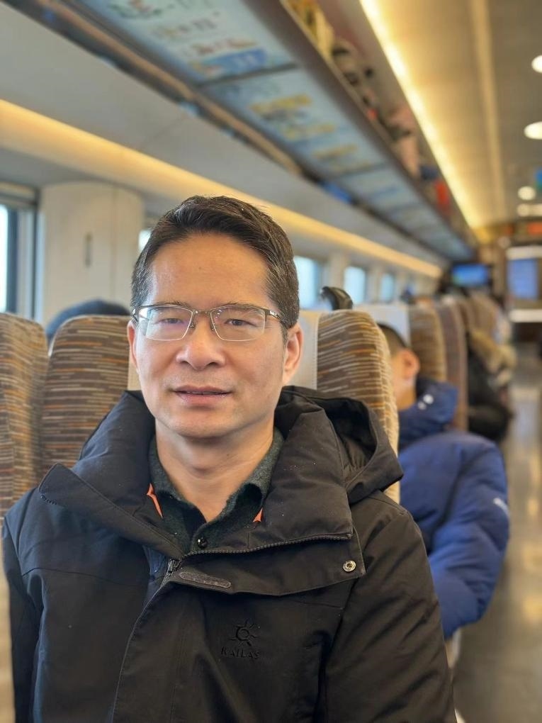 楊萬坤乘坐高鐵往返京津。（采訪對象供圖）