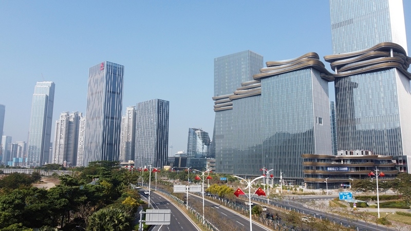 2024年1月1日，廣東珠海，橫琴粵澳深度合作區(qū)樓群。