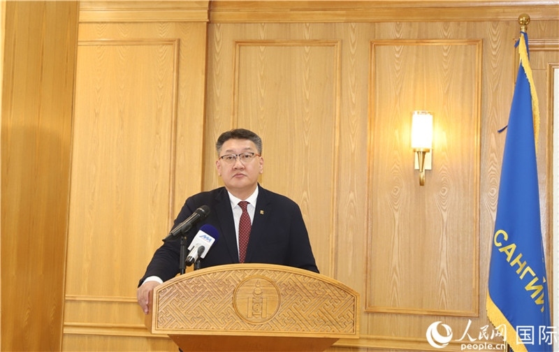 扎布赫楞部長致辭。人民網(wǎng)記者 霍文攝