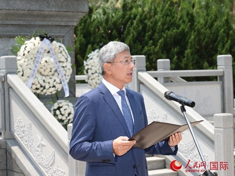 陳海大使發(fā)表致辭。人民網(wǎng)記者 謝佳君攝