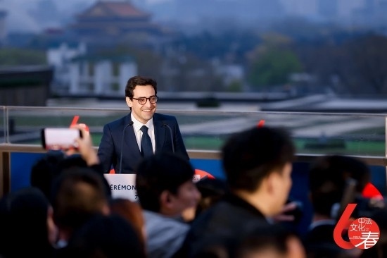 4月1日，法國外長塞茹爾內(nèi)出席第18屆“中法文化之春”藝術(shù)節(jié)開幕式。圖片來源：法國駐華大使館