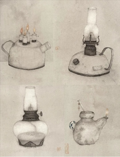 劉萬(wàn)鳴作品——《油燈寫(xiě)生系列》