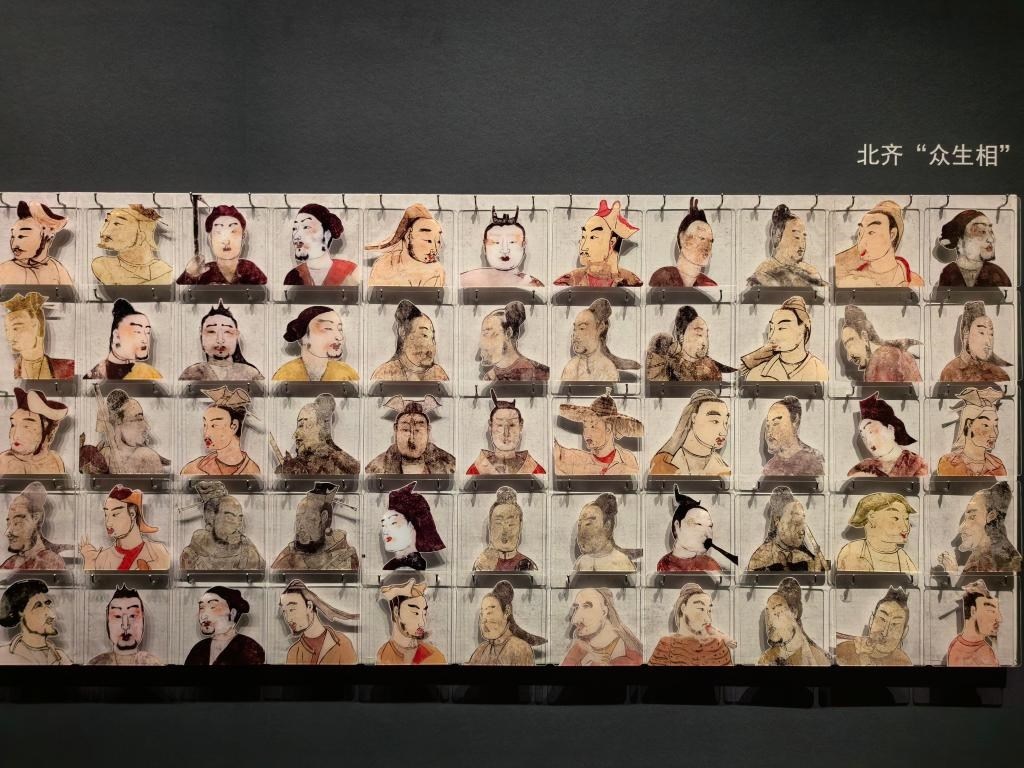 太原北齊壁畫(huà)博物館從山西北朝壁畫(huà)中提取人物元素展現(xiàn)當(dāng)時(shí)民族融合、文化交流。太原北齊壁畫(huà)博物館供圖