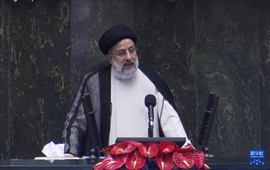 據(jù)伊朗邁赫爾通訊社20日?qǐng)?bào)道，伊朗總統(tǒng)萊希在直升機(jī)事故中遇難。這是2021年8月5日拍攝的易卜拉欣·萊希的資料照片。 新華社發(fā)（賈瓦德攝）