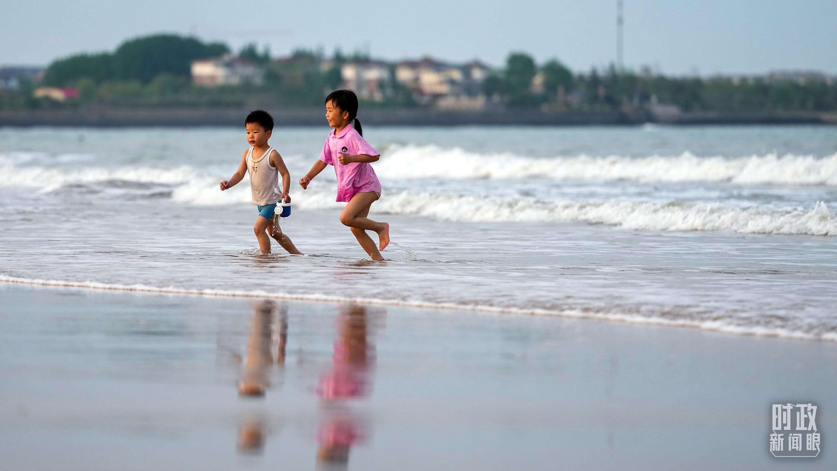 山東日照陽光海岸。（總臺國廣記者李晉拍攝）