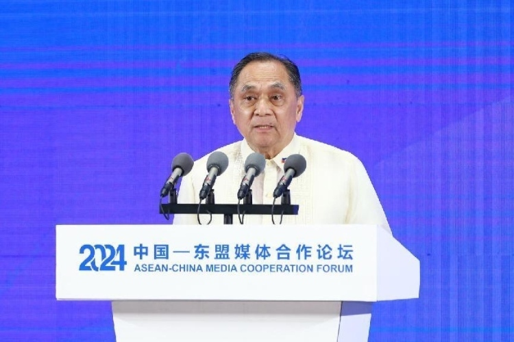 吉米致辭。中國外文局供圖