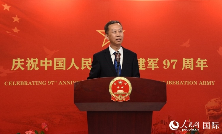 中國駐瑞典大使崔愛民致辭。人民網(wǎng)記者 殷淼攝