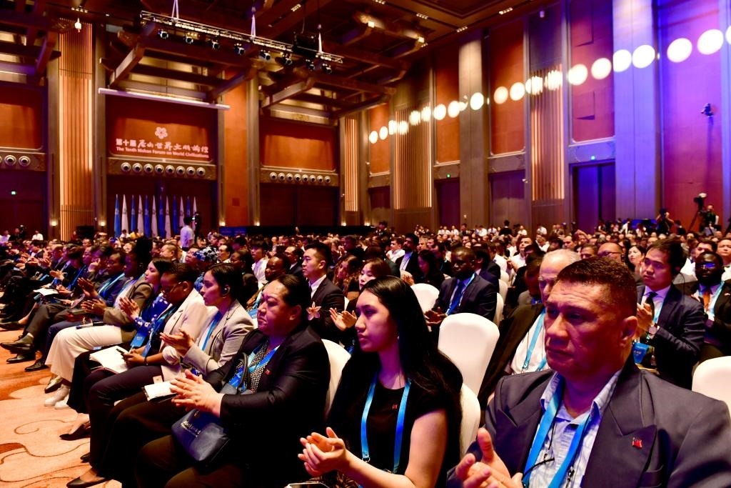 與會嘉賓出席第十屆尼山世界文明論壇。新華社記者 郭緒雷 攝