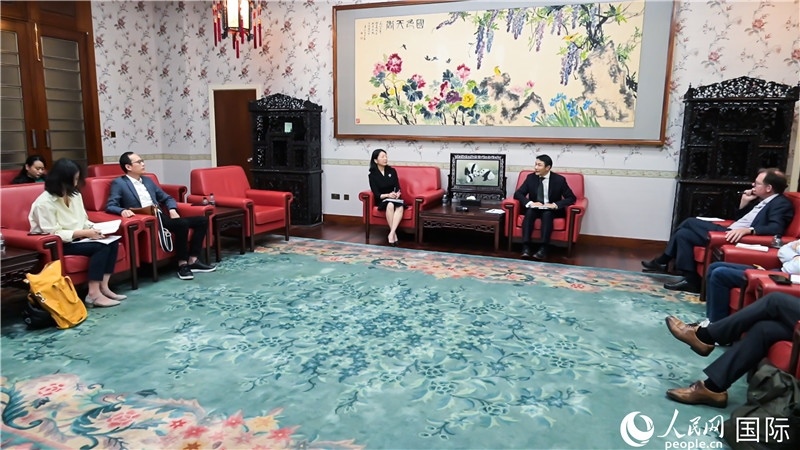 中外媒體吹風(fēng)會現(xiàn)場。 人民網(wǎng) 郭錦標(biāo)攝