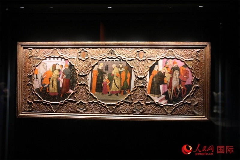 展覽“傳奇之旅：馬可·波羅與絲綢之路上的世界”展品。人民網(wǎng) 殷韜攝