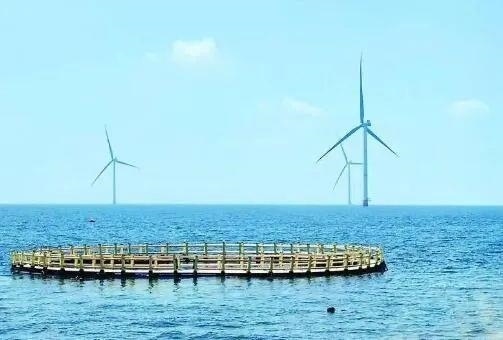 △山東萊州風(fēng)電項目實現(xiàn)了海上風(fēng)電和海洋牧場融合發(fā)展。