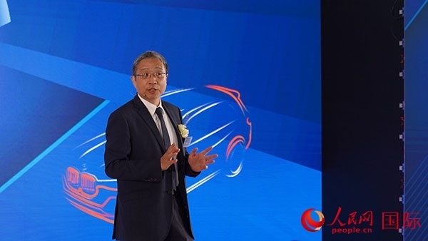 延鋒彼歐總經(jīng)理倪建華致辭。人民網(wǎng) 張茜攝