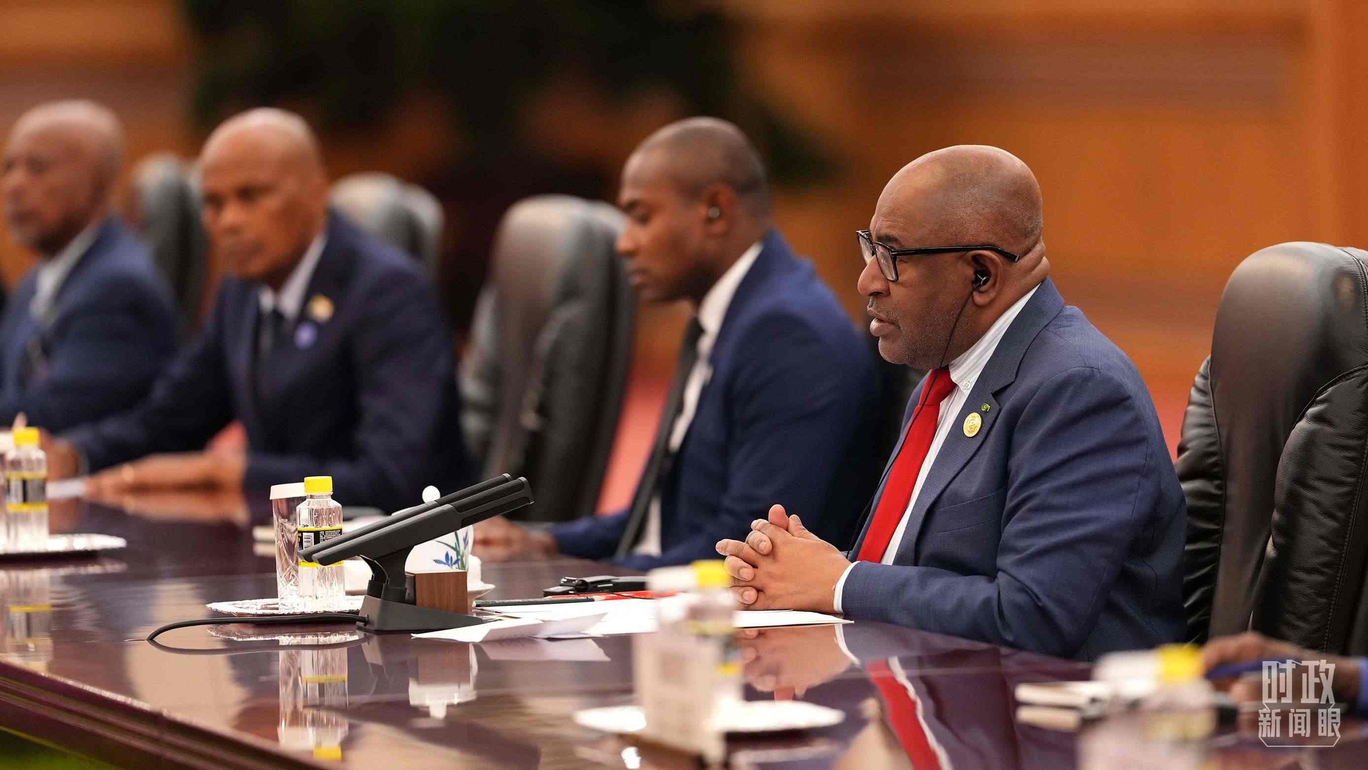 △科摩羅總統(tǒng)阿扎利。（總臺(tái)記者李晉拍攝）