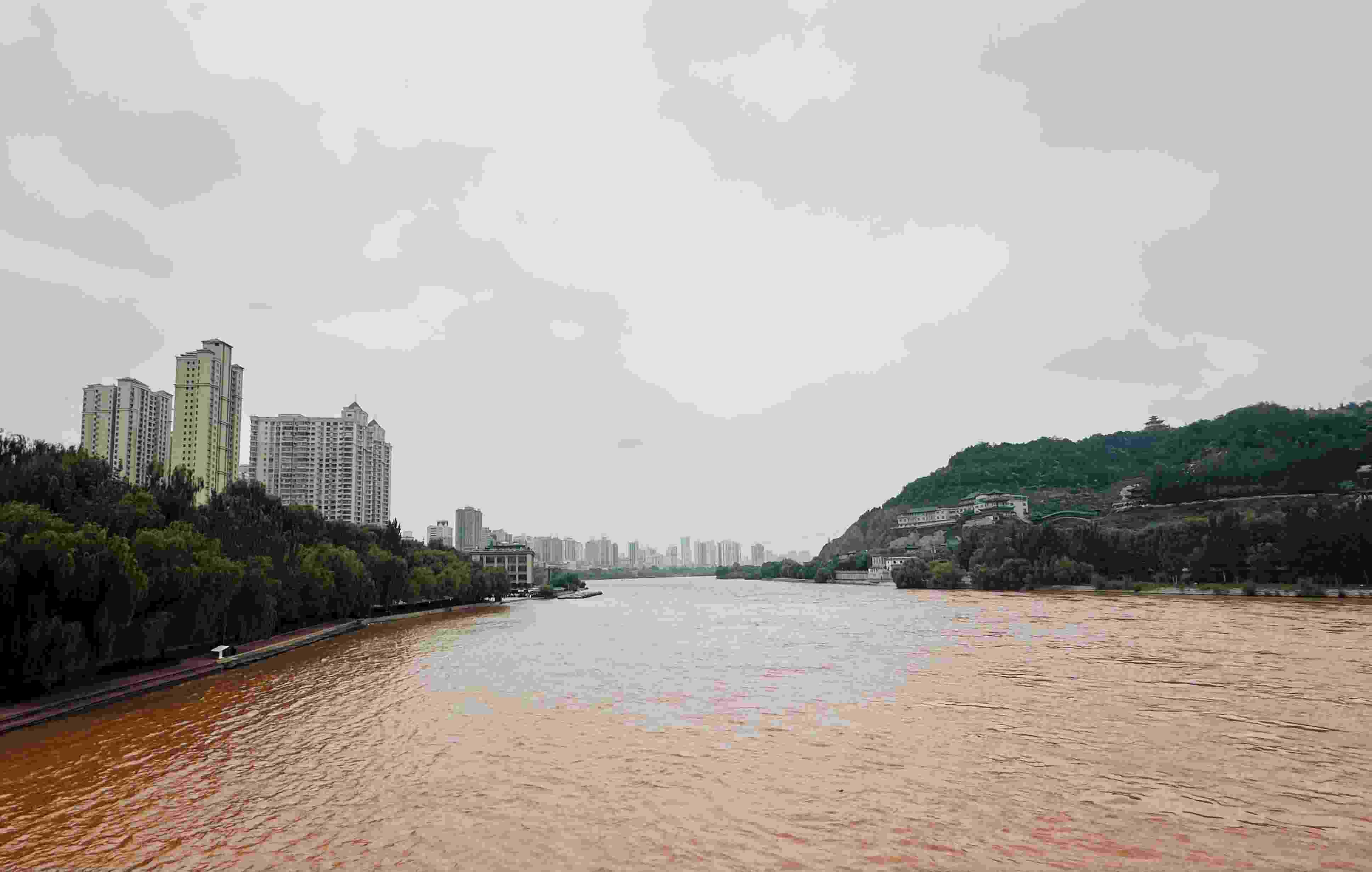 △黃河蘭州段。（總臺央視記者陸泓宇拍攝）