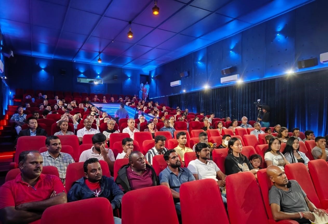 塞舌爾首屆中國電影節(jié)開幕式現(xiàn)場。林育楠 攝