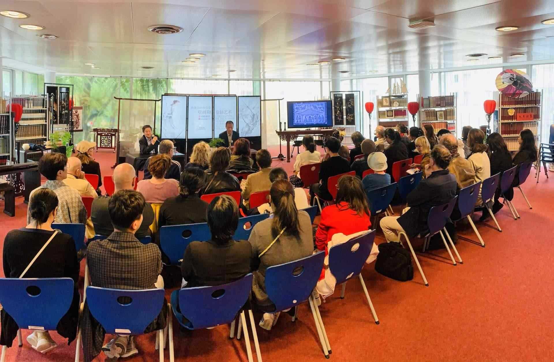 “絲路丹青——絲綢之路沿線壁畫傳摹展”在巴黎中國(guó)文化中心隆重開幕。中國(guó)藝術(shù)研究院供圖