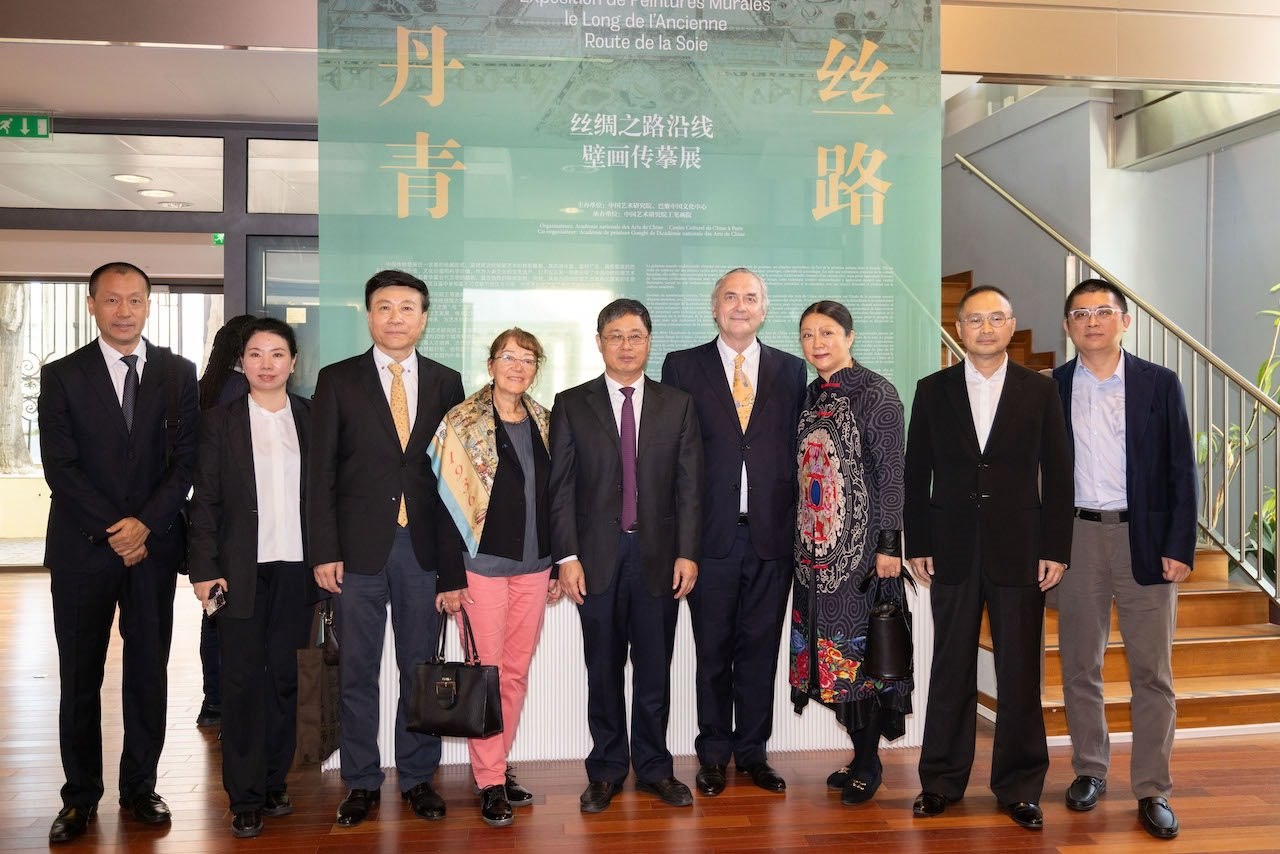“絲路丹青——絲綢之路沿線壁畫傳摹展”在巴黎中國(guó)文化中心隆重開幕。中國(guó)藝術(shù)研究院供圖