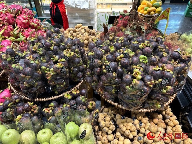 泰國超市售賣的山竹。人民網(wǎng)記者 簡承淵攝