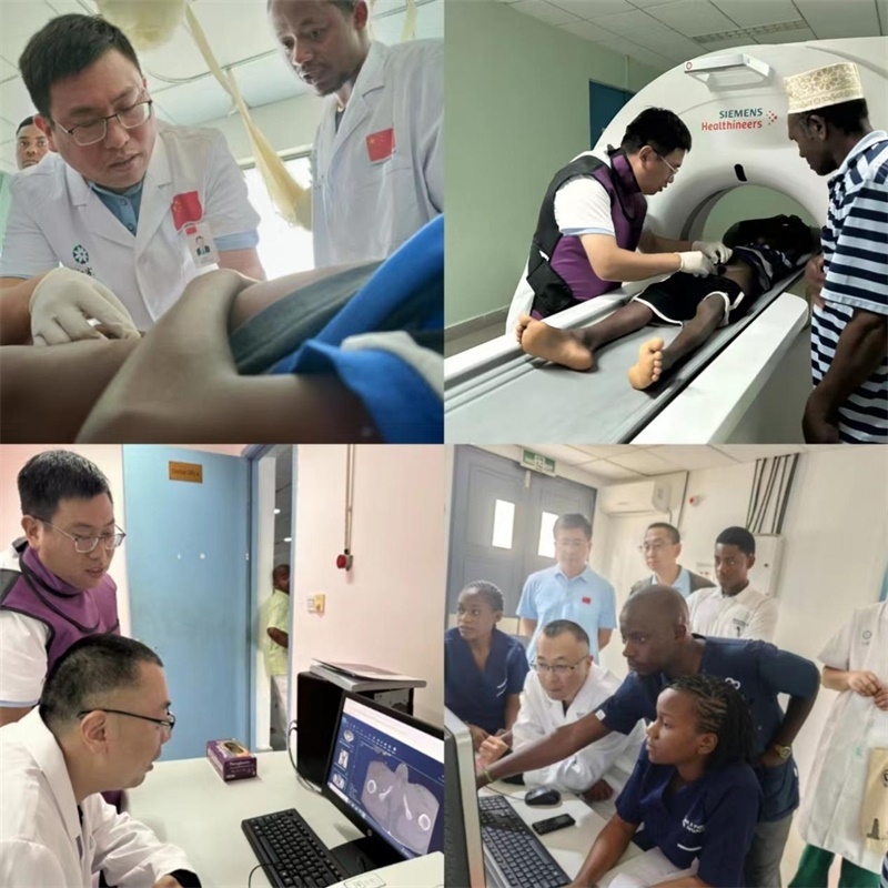 中國援桑醫(yī)療隊多科室專家與當?shù)蒯t(yī)生共同為患者檢查。中國援桑醫(yī)療隊 供圖