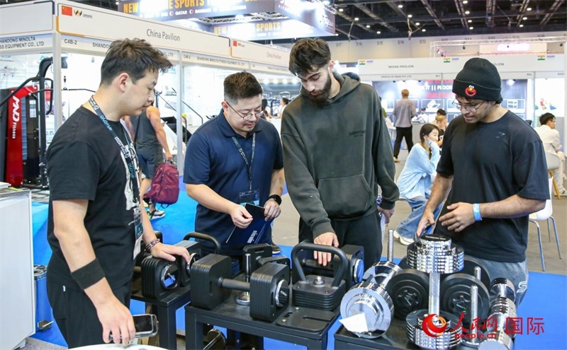 中國(guó)展臺(tái)一角。人民網(wǎng)中東中心分社塔里克·易卜拉欣攝