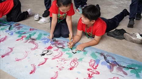 水墨畫教學(xué)。主辦方供圖