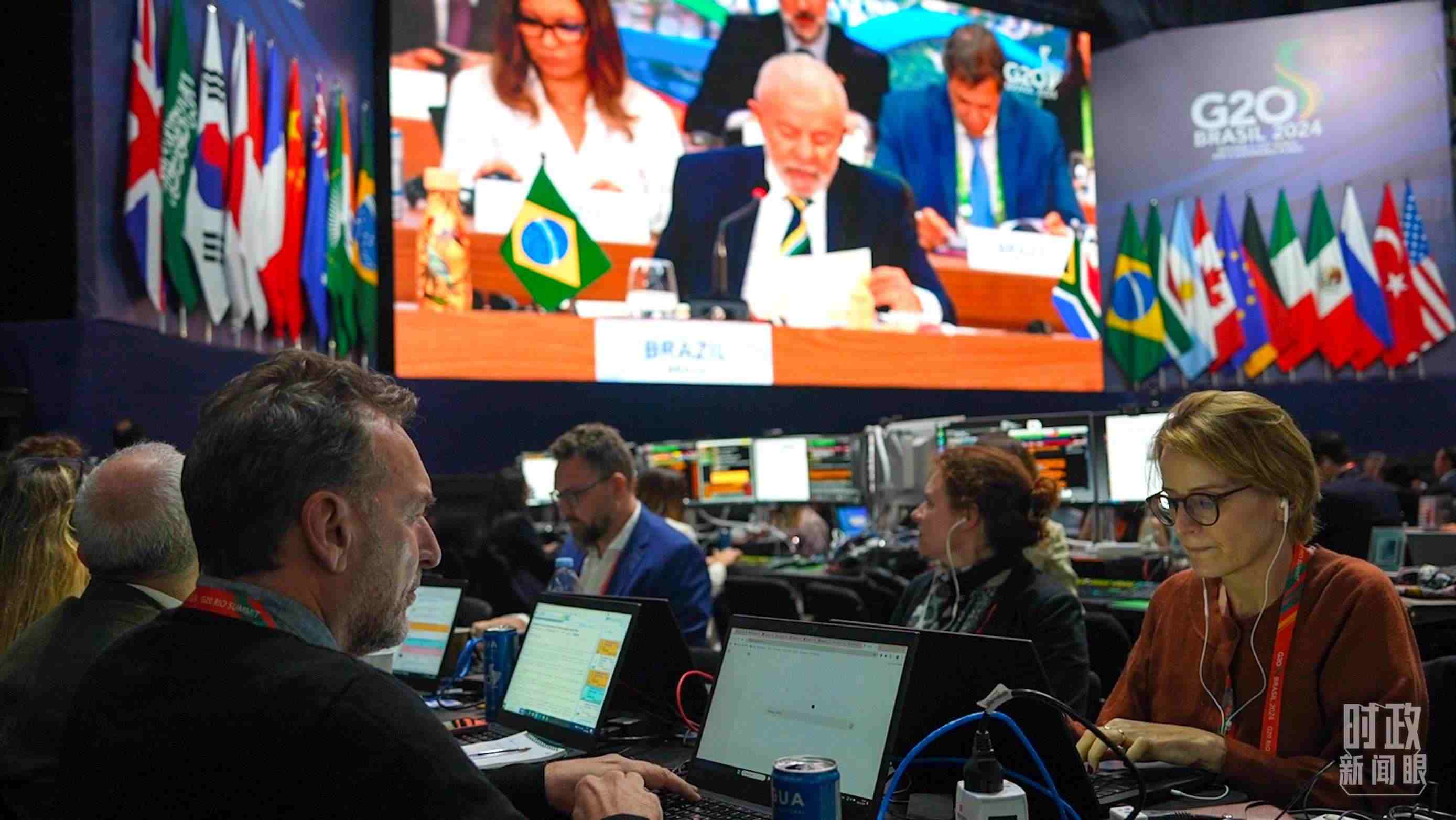 △G20里約峰會(huì)媒體中心。（總臺(tái)央視記者盧心雨拍攝）