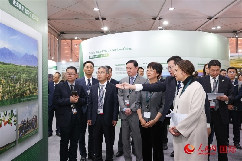 嘉賓參觀中國館。人民網(wǎng)記者任皓宇攝