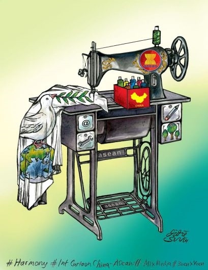 單幅卡通一等獎獲獎作品。（主辦方供圖）