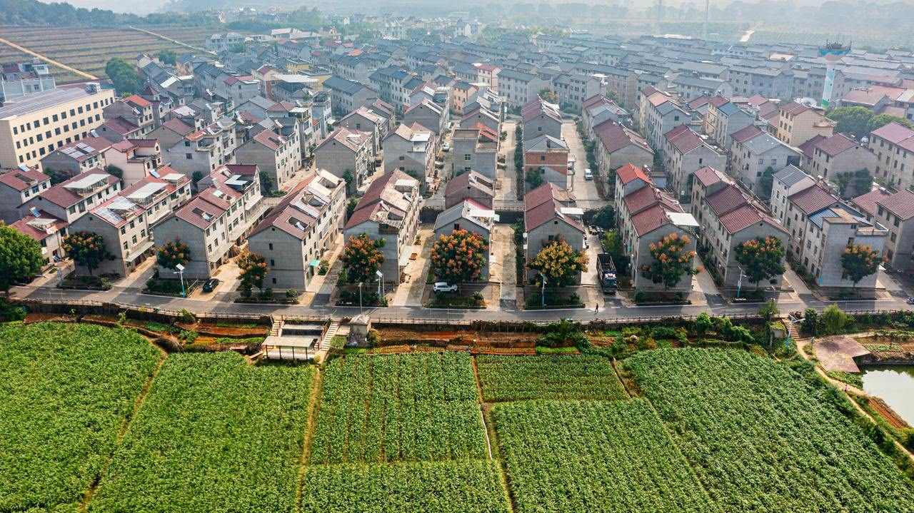 衢州市衢江區(qū)云溪鄉(xiāng)希望新村鳥瞰圖。衢州市衢江區(qū)委宣傳部 供圖