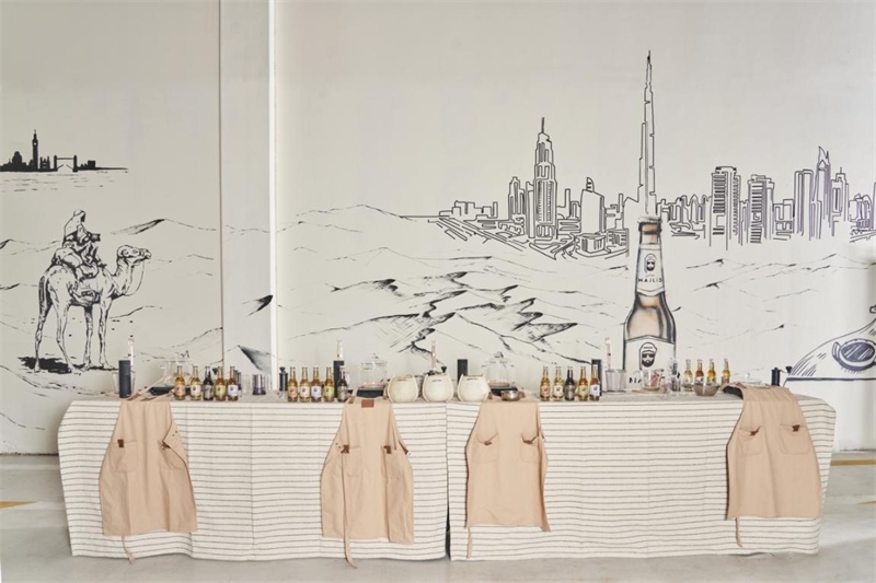 工廠內(nèi)設(shè)有互動(dòng)區(qū)，參觀訪客可以親手制作麥芽飲料，受訪對(duì)象供圖