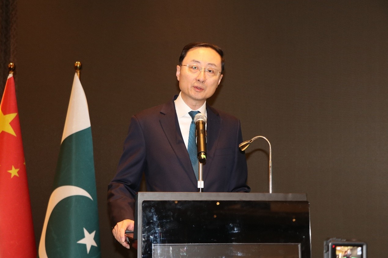 外交部副部長(zhǎng)孫衛(wèi)東致辭。巴基斯坦駐華大使館供圖