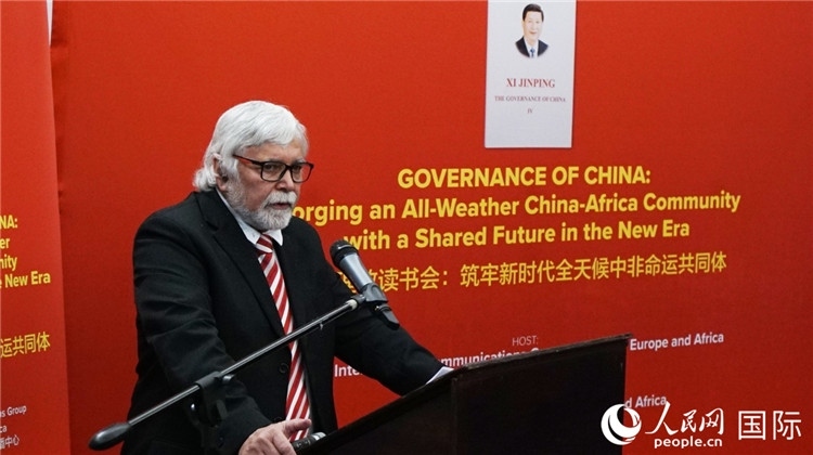 南部非洲科學、工程、技術、教育協(xié)會執(zhí)行副總裁楊煥嶺。人民網(wǎng) 劉暢攝