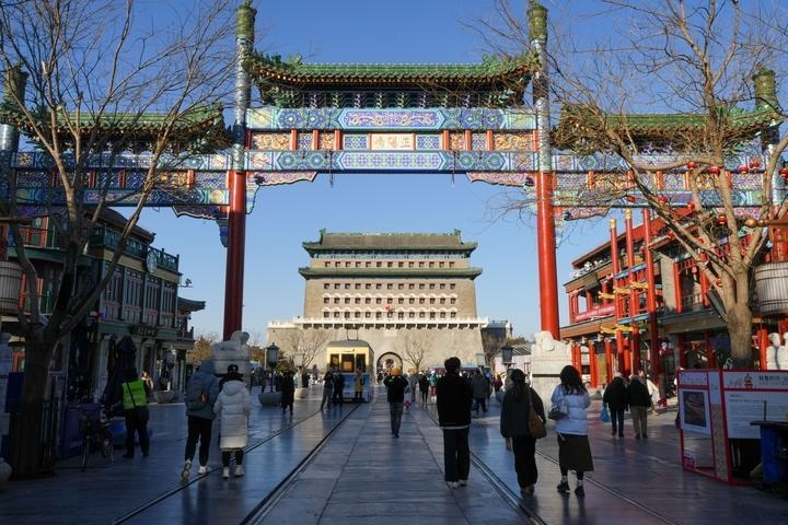 這是2024年12月26日從前門大街拍攝的正陽門箭樓。